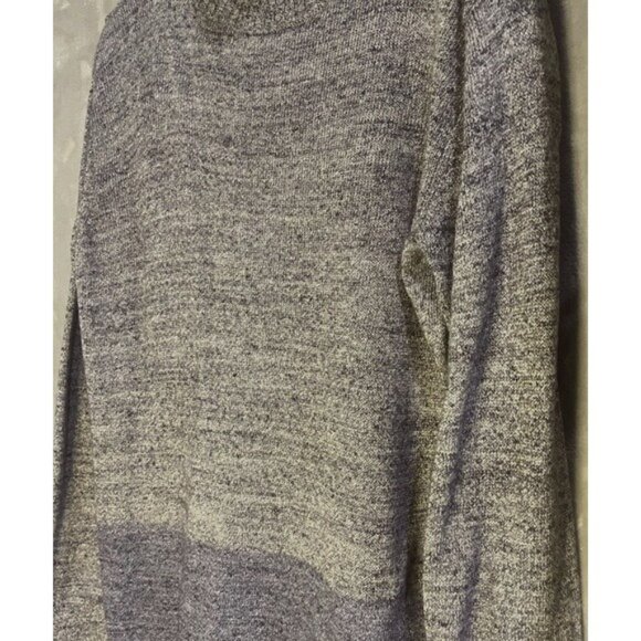 Gap Womens Gray Marled Mock Turtle Neck Sweater Button Ribbed Long Sleeve Relax - Picture 8 of 13